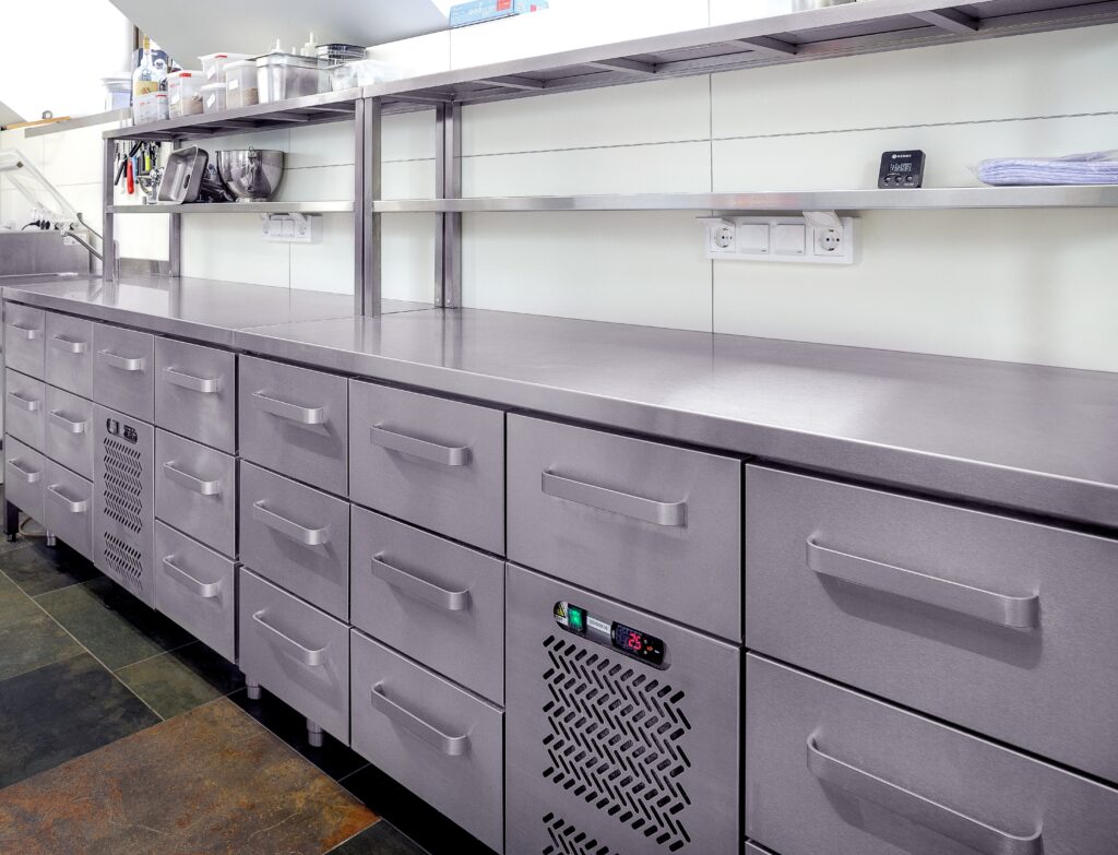 Plug-in & stainless steel furniture